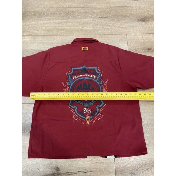 Mac Tools Men’s Short Sleeve Button Up Shirt Double Sided Large L - Picture 7 of 7